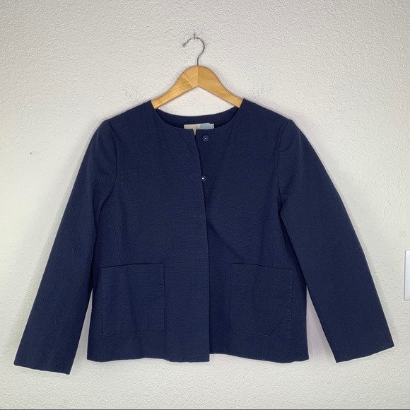 Boden Marina Jacket Blazer in Navy Sz 12R - Picture 2 of 10